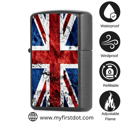 UK Flag Lighter Windproof Cigarette Lighter for Men