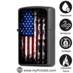 First Dot US Flag Windproof Cigarette Lighter