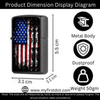 First Dot US Flag Windproof Cigarette Lighter