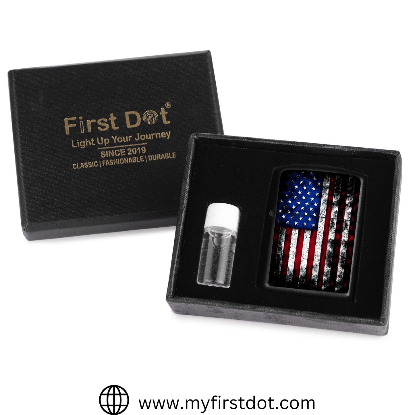 US Flag Lighter Windproof Cigarette Lighter for