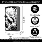 First Dot Ink-Art Skull Windproof Cigarette Lighter