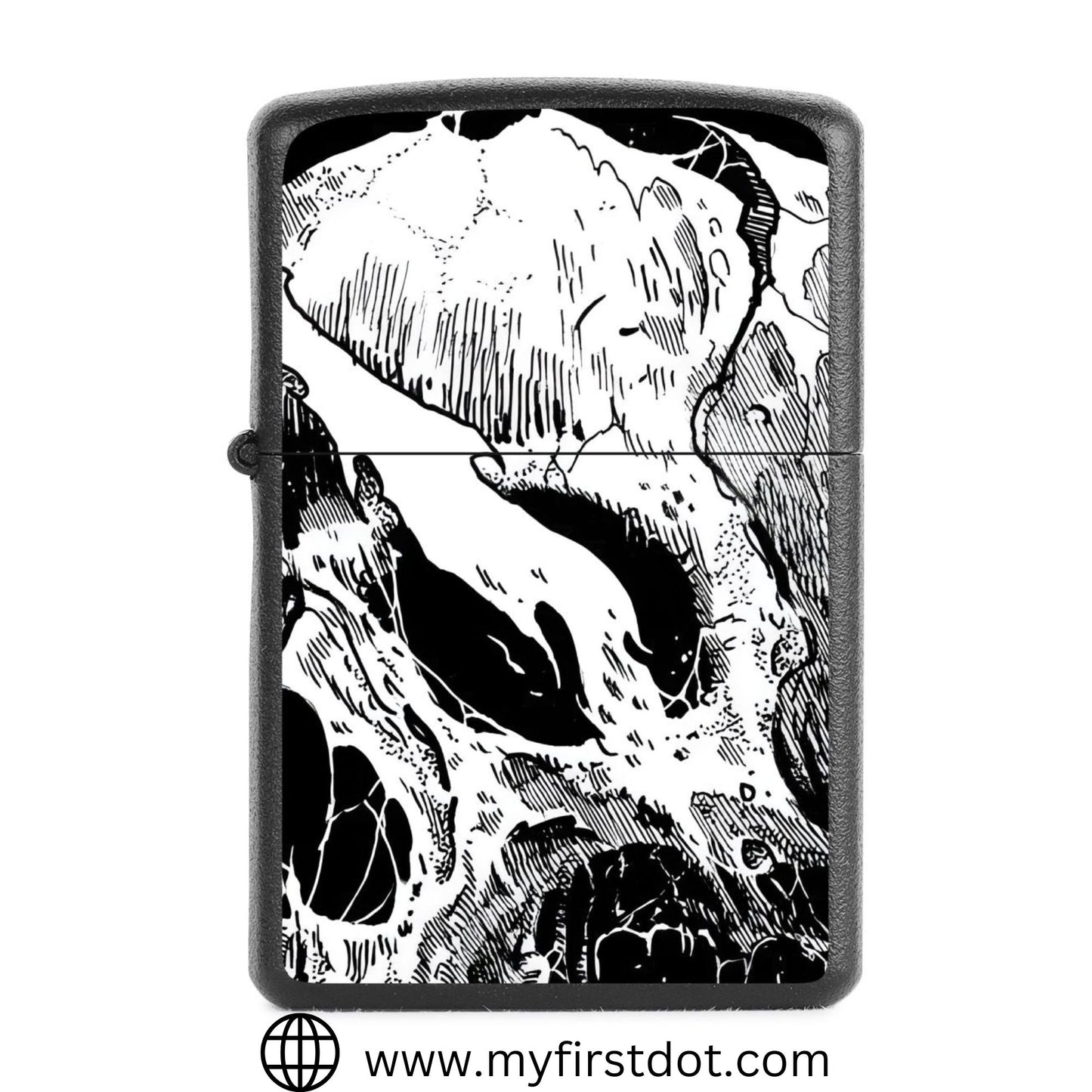 White Skull Lighter Windproof Cigarette Lighter for Men