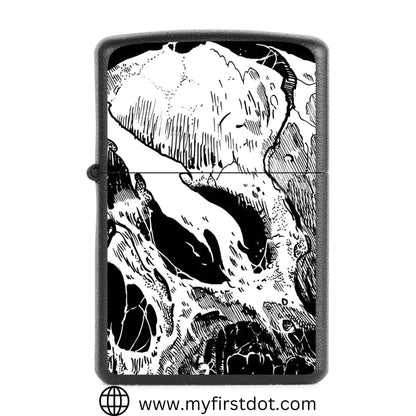 White Skull Lighter Windproof Cigarette Lighter for Men