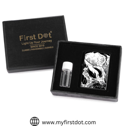 White Skull Lighter Windproof Cigarette Lighter for Men