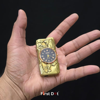 Lion Built-in Watch Jet Flame Lighter