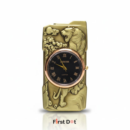 Lion Built-in Watch Jet Flame Lighter