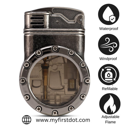 Double Jet Flame Lighter Premium Refillable Cigarette Lighter – Perfect for Gifting | First Dot