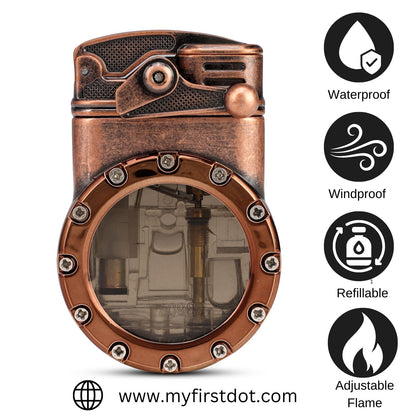 Double Jet Flame Lighter Premium Refillable Cigarette Lighter – Perfect for Gifting | First Dot