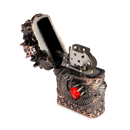 Soft Flame Dragon Lighter | Grinding Wheel, Refillable | First Dot