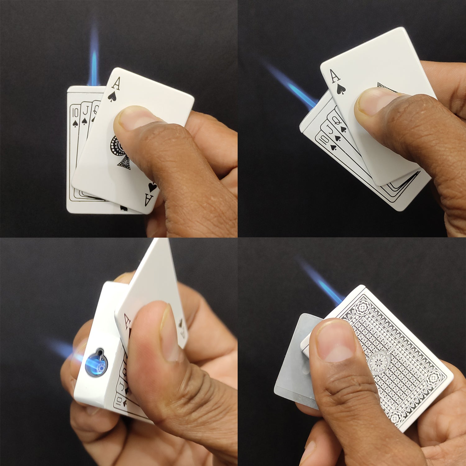 White Ikka Blue Jet Flame Lighter | Windproof Cigarette Lighter