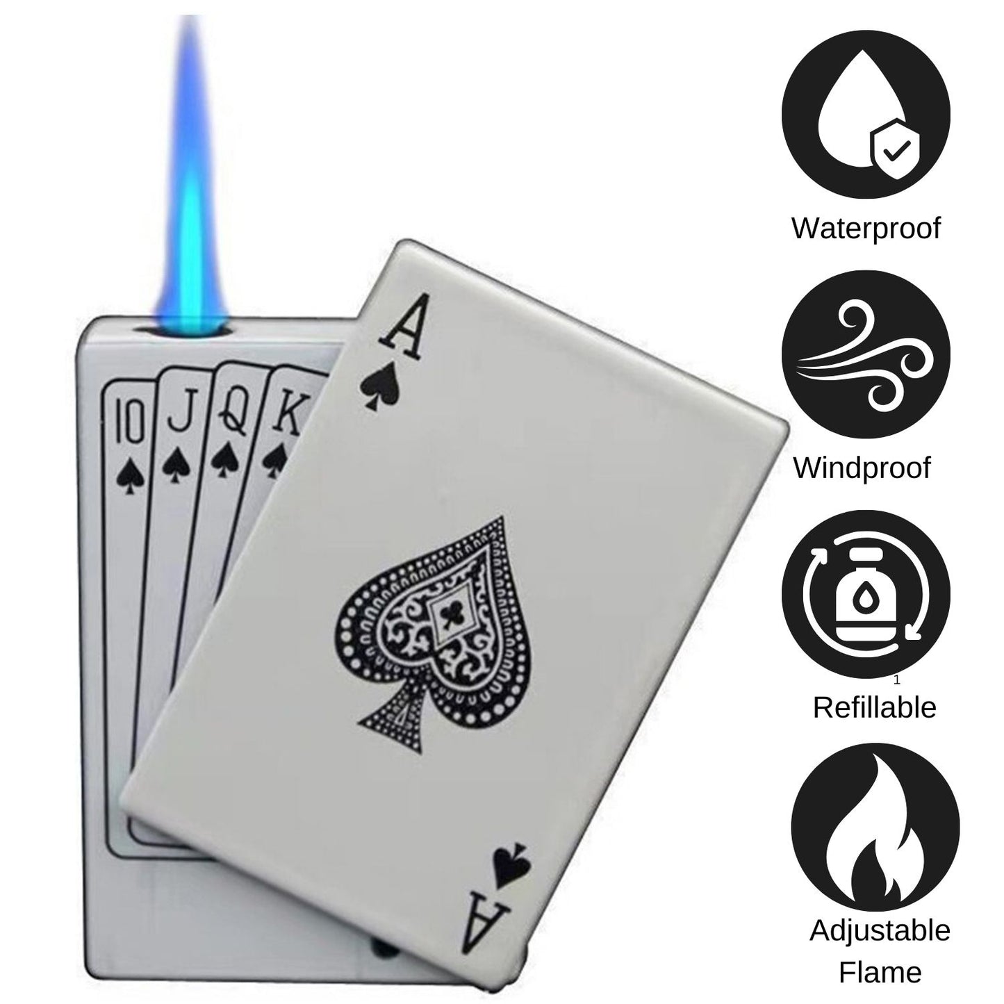 Ikka White Premium Refillable Cigarette Lighter – Perfect for Gifting | First Dot