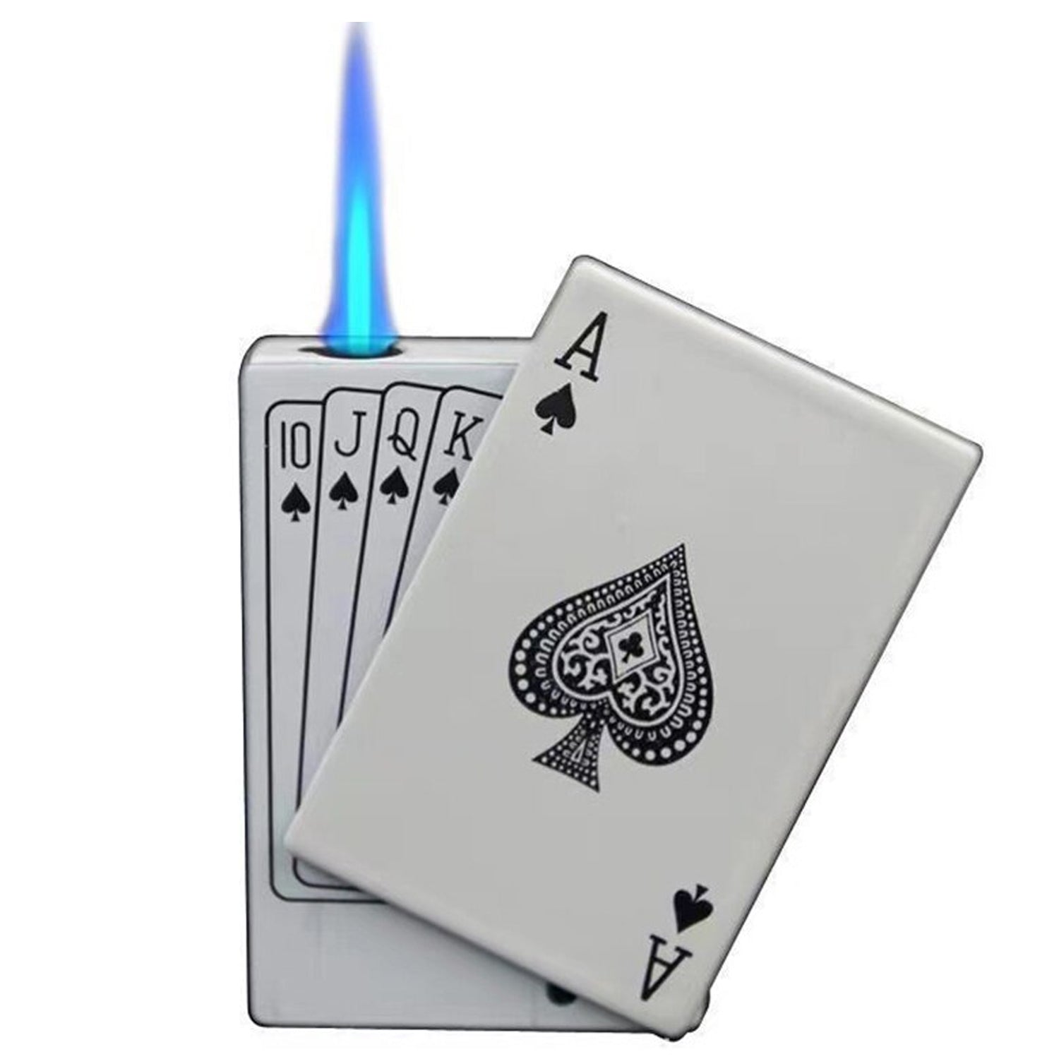 White Ikka Blue Jet Flame Lighter | Windproof Cigarette Lighter