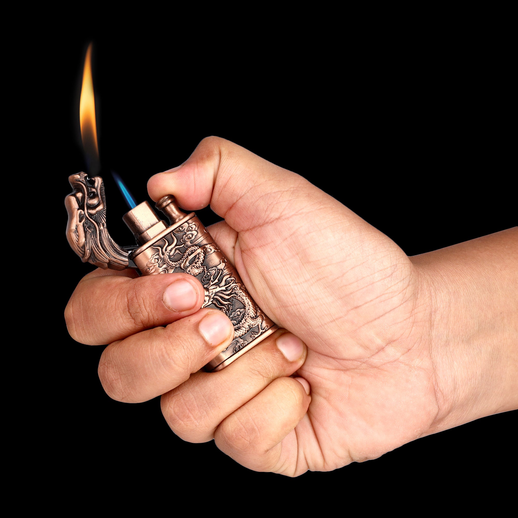 First Dot Dragon Luxury Windproof Lighter Gift for Men - Pocket Lighter