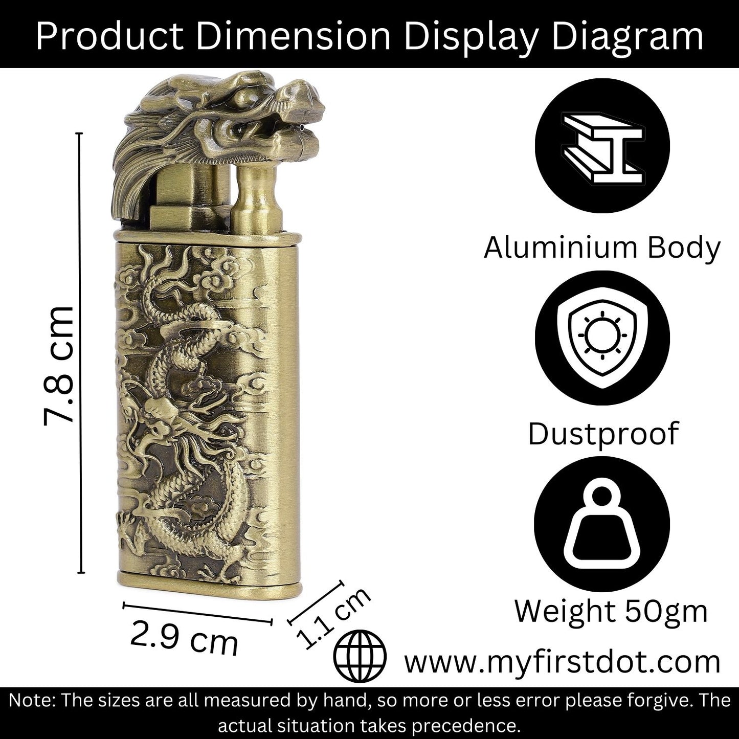 Dragon Double Flame Premium Refillable Cigarette Lighter – Perfect for Gifting | First Dot