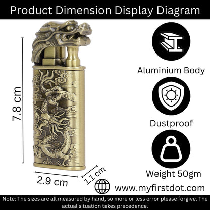 Dragon Double Flame Premium Refillable Cigarette Lighter – Perfect for Gifting | First Dot