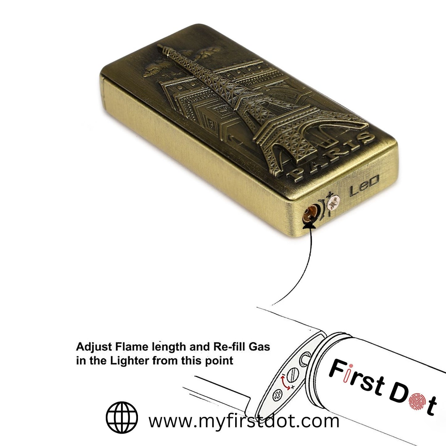 Eiffel Tower Paris Luxury Windproof Lighter | Men's Gift | First Dot