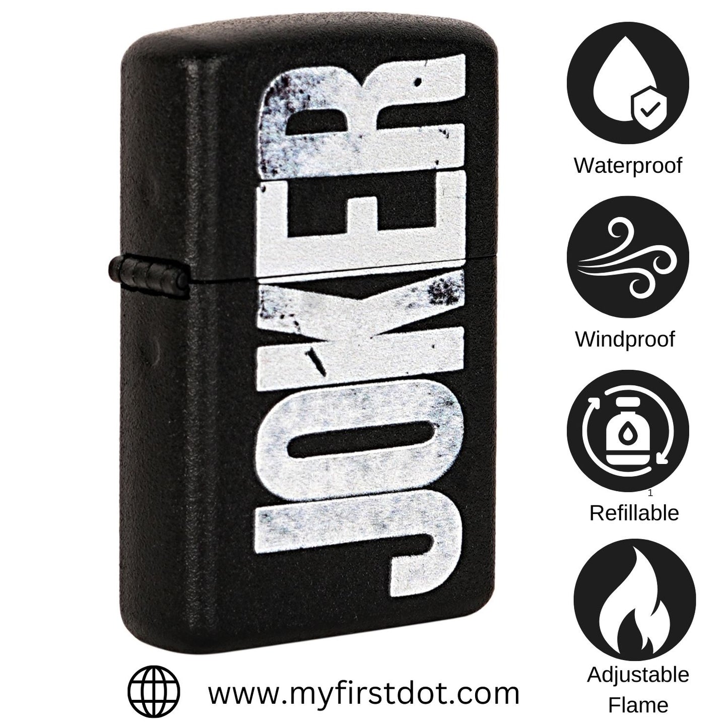 Joker Premium Refillable Cigarette Lighter – Perfect for Gifting | First Dot