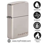 Classic Street Chrome Silver Windproof Cigarette Lighter | First Dot