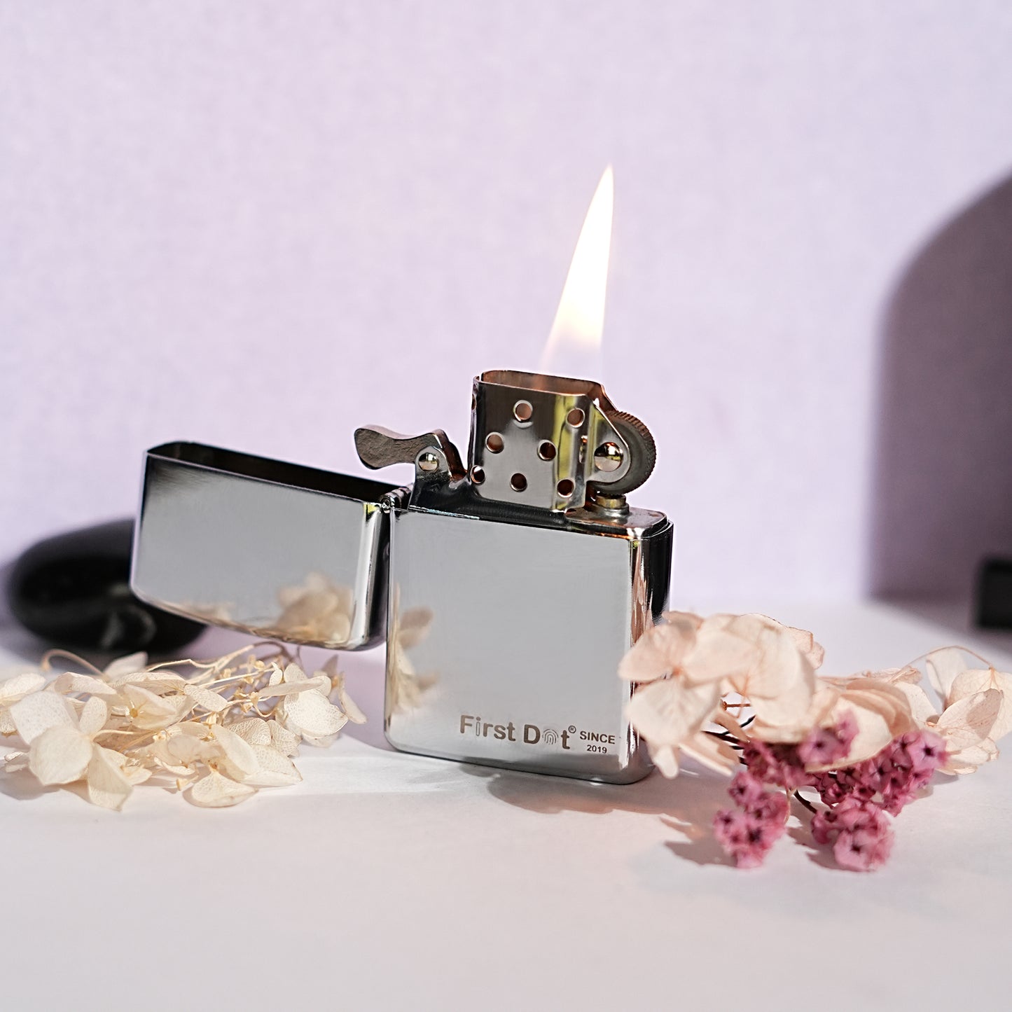 Classic Street Chrome Silver Windproof Cigarette Lighter | First Dot