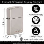 Classic Street Chrome Silver Windproof Cigarette Lighter | First Dot