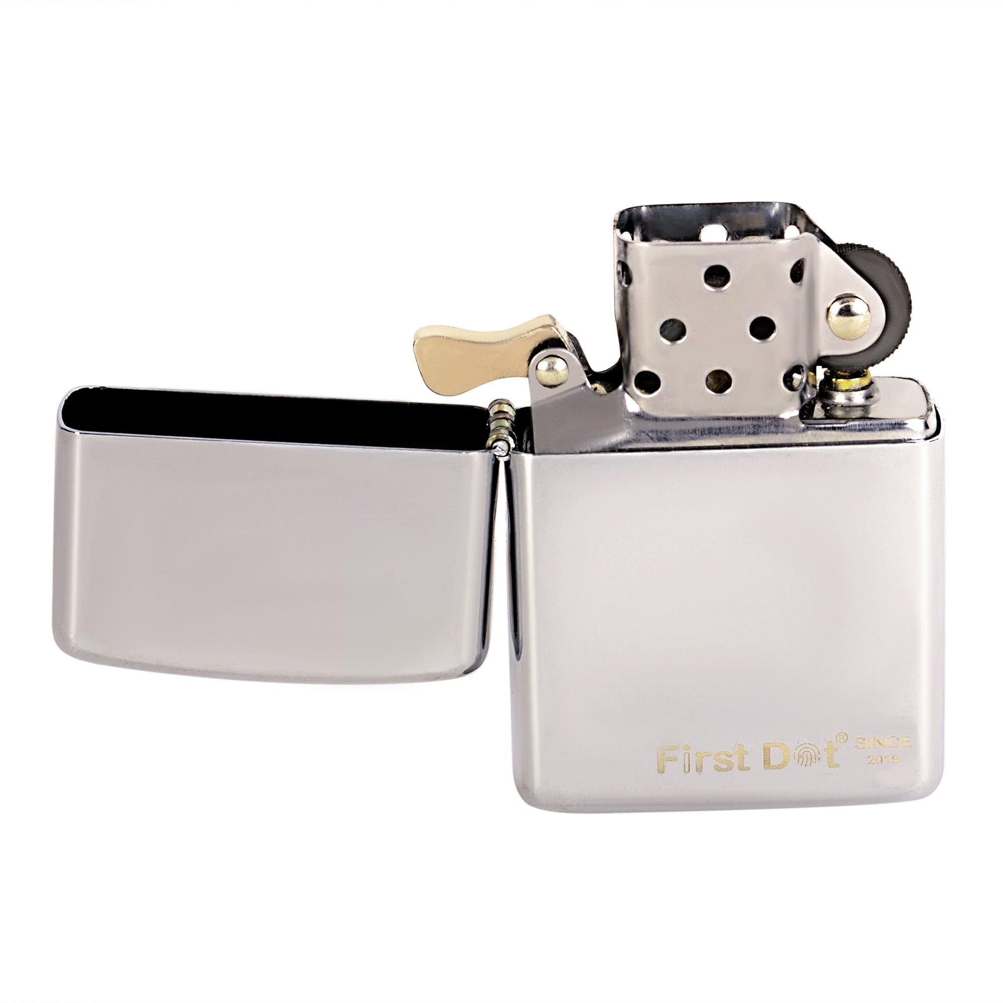 Classic Street Chrome Silver Windproof Cigarette Lighter | First Dot