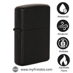 Matte Black Premium Refillable Cigarette Lighter – Perfect for Gifting | First Dot