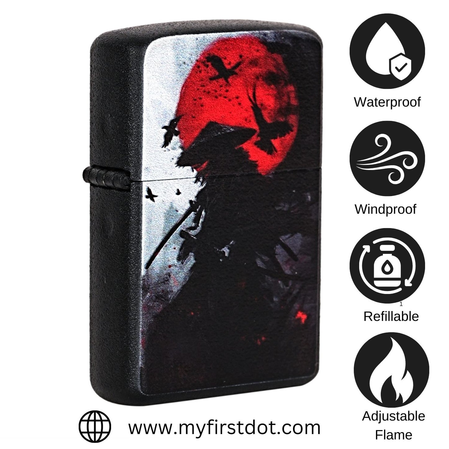Samurai Warrior Premium Refillable Cigarette Lighter – Perfect for Gifting | First Dot