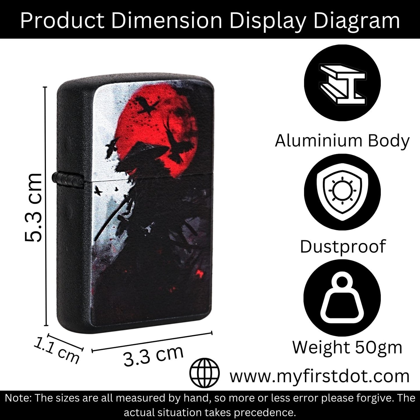 Samurai Warrior Premium Refillable Cigarette Lighter – Perfect for Gifting | First Dot