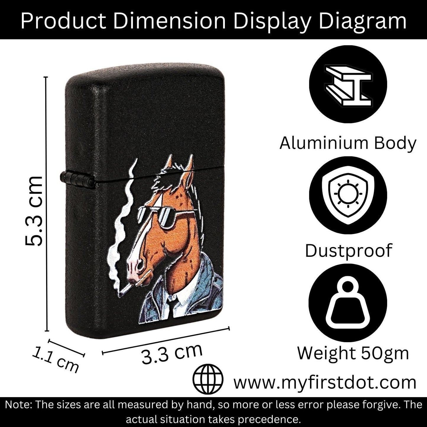 Smoke Horse Premium Refillable Cigarette Lighter – Perfect for Gifting | First Dot