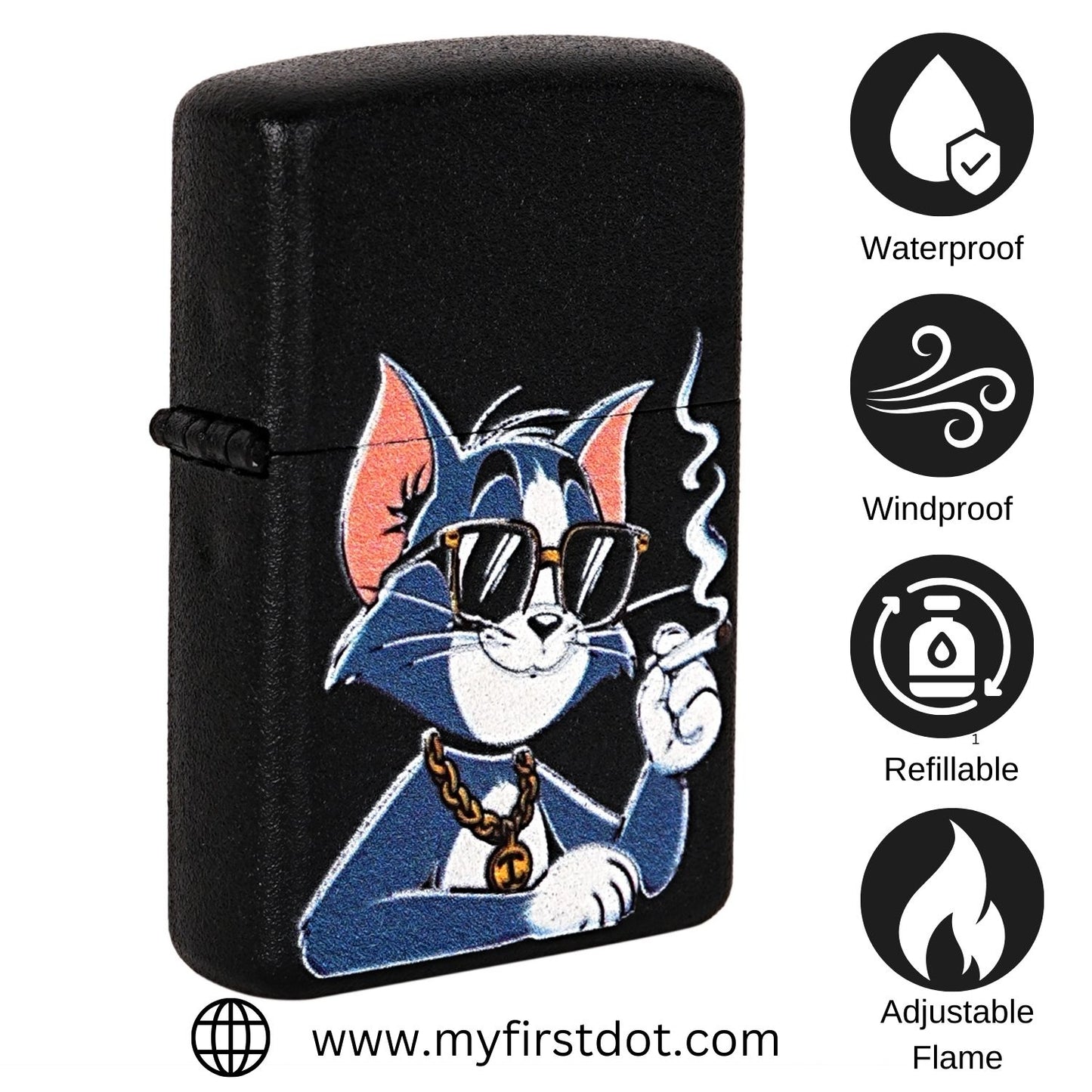 Smoke Tom Premium Refillable Cigarette Lighter – Perfect for Gifting | First Dot