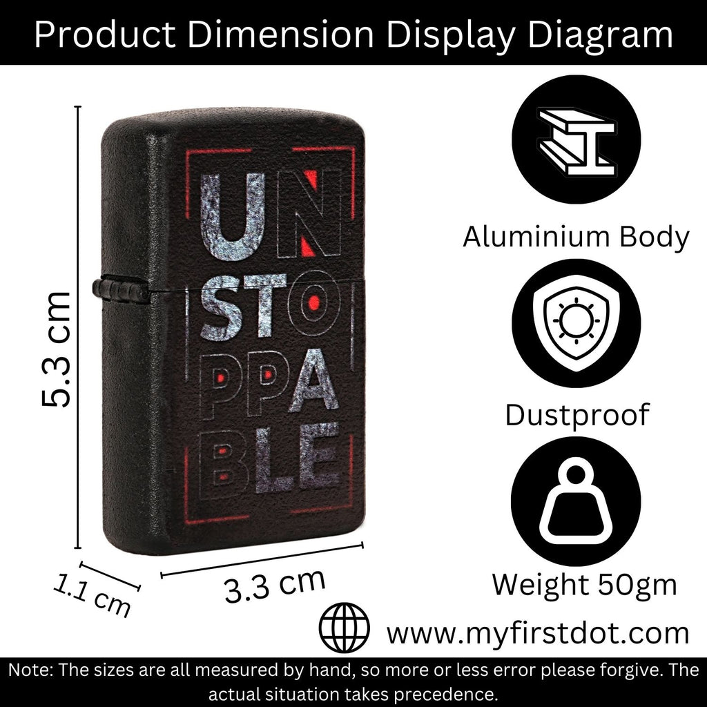 First Dot "Unstoppable" Windproof Cigarette Lighter