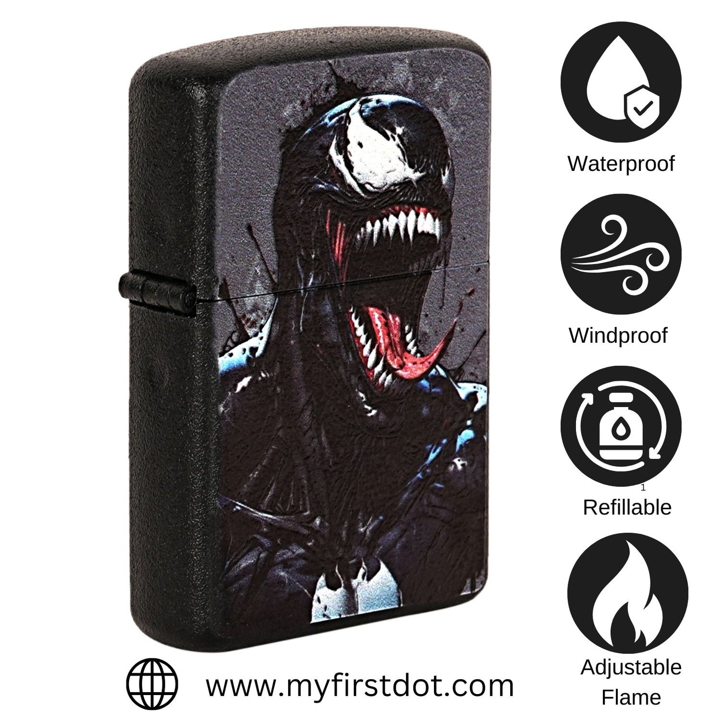 Venom Premium Refillable Cigarette Lighter – Perfect for Gifting | First Dot