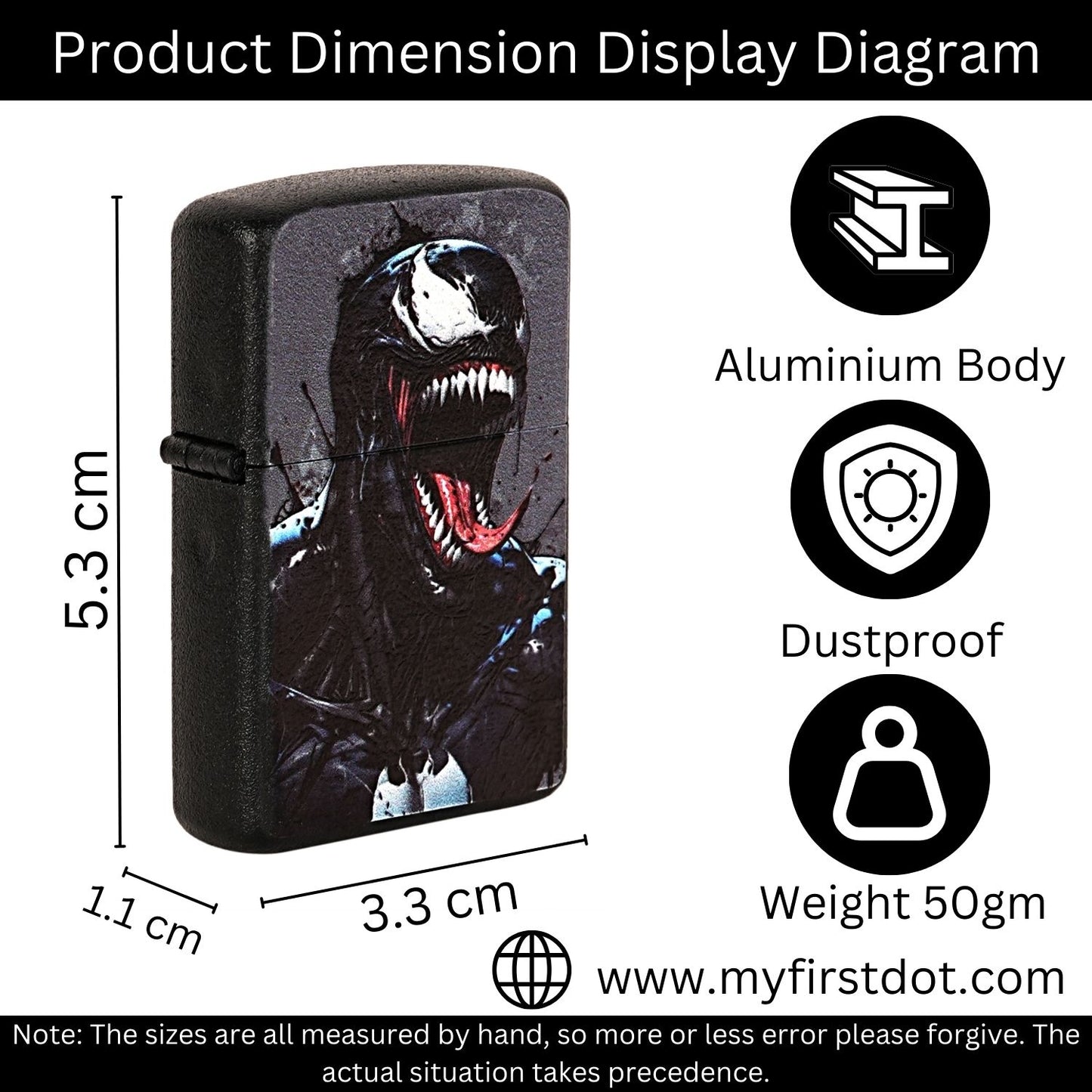 Venom Premium Refillable Cigarette Lighter – Perfect for Gifting | First Dot