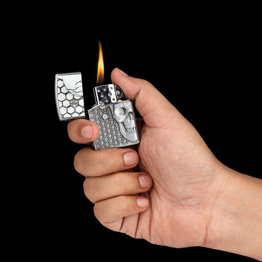Skull Skeleton Grinding Wheel Windproof Lighter | Men's Gift | First Dot
