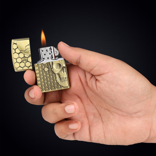 Skull Skeleton Grinding Wheel Windproof Lighter | Men's Gift | First Dot