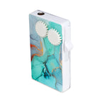 Sky Abstract Marble Glass Premium Refillable Cigarette Lighter – Perfect for Gifting | First Dot