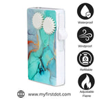 Sky Abstract Marble Glass Premium Refillable Cigarette Lighter – Perfect for Gifting | First Dot