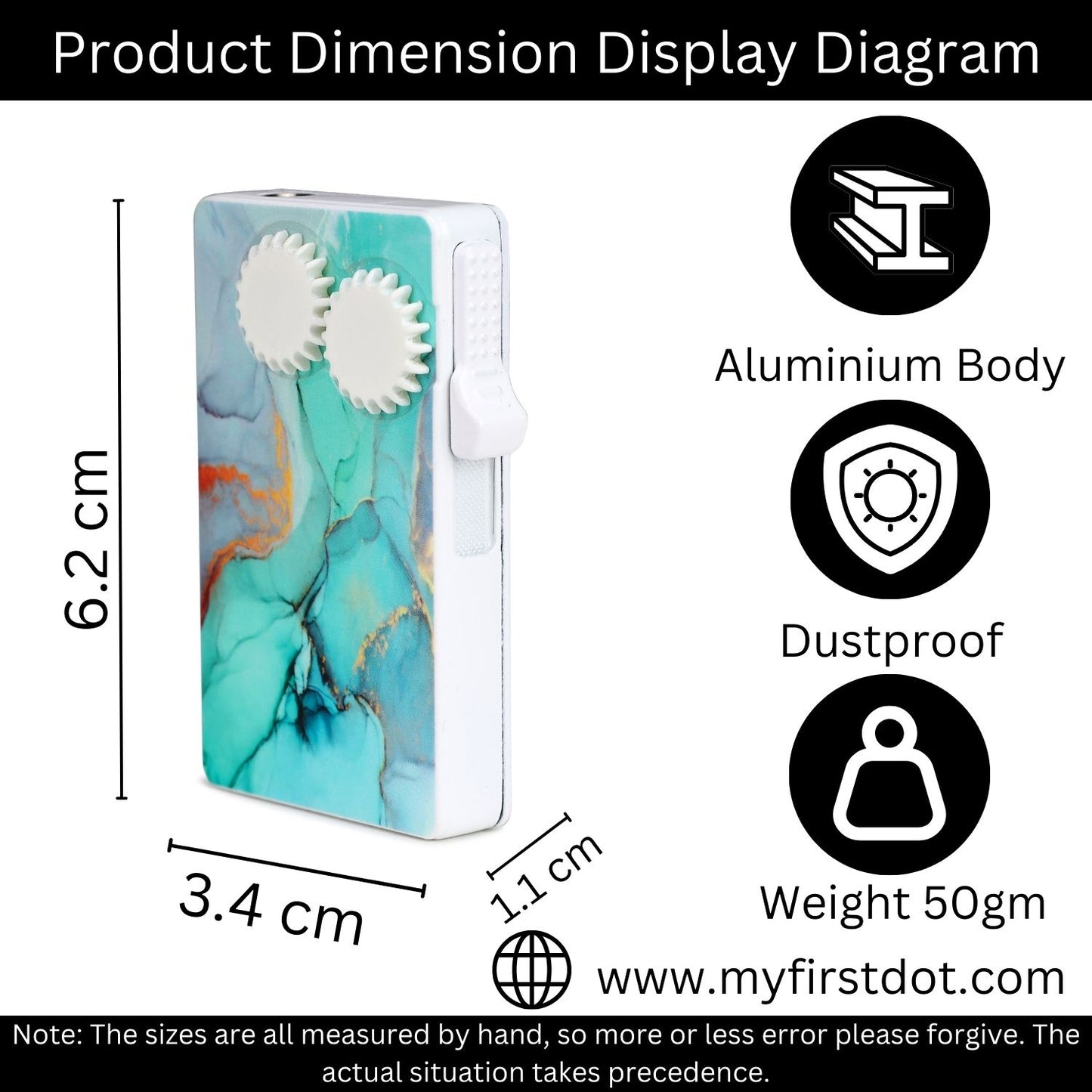 Sky Abstract Marble Glass Premium Refillable Cigarette Lighter – Perfect for Gifting | First Dot