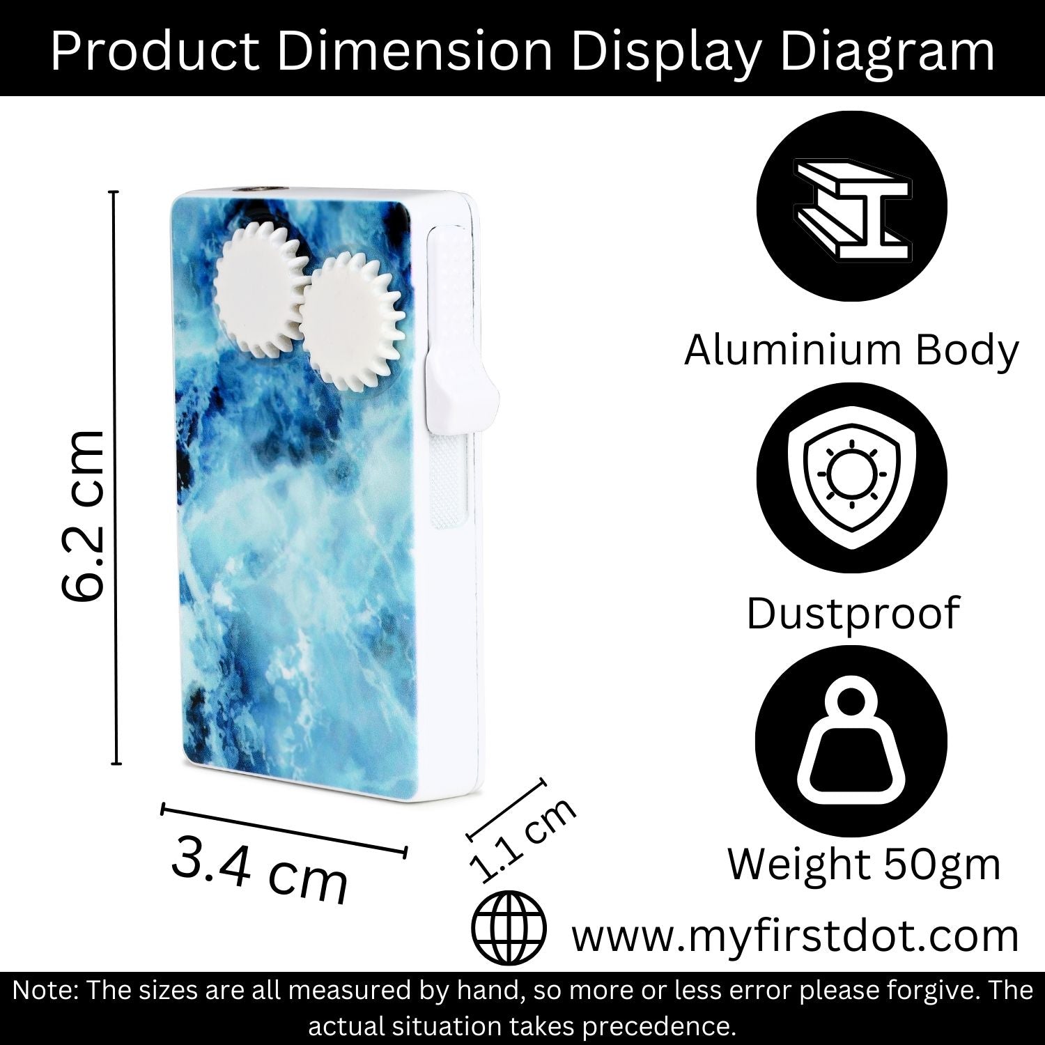 Sky Abstract Marble Glass Premium Refillable Cigarette Lighter – Perfect for Gifting | First Dot