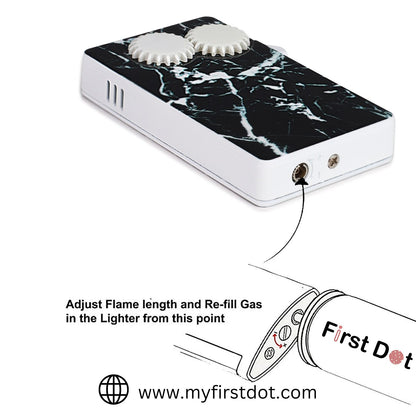 Sky Abstract Marble Glass Premium Refillable Cigarette Lighter – Perfect for Gifting | First Dot