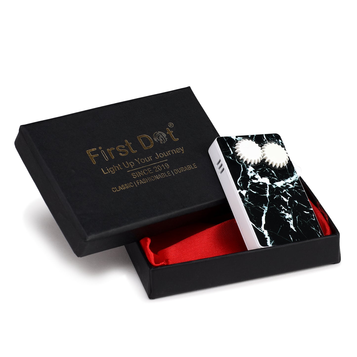 Sky Abstract Marble Glass Premium Refillable Cigarette Lighter – Perfect for Gifting | First Dot