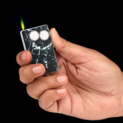 Sky Abstract Marble Glass Premium Refillable Cigarette Lighter – Perfect for Gifting | First Dot