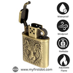 Tiger Eye Embossed Premium Refillable Cigarette Lighter – Perfect for Gifting | First Dot
