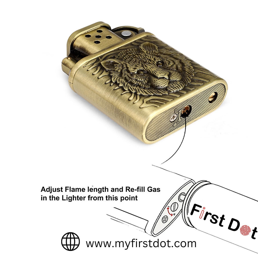 Tiger Eye Embossed Premium Refillable Cigarette Lighter – Perfect for Gifting | First Dot