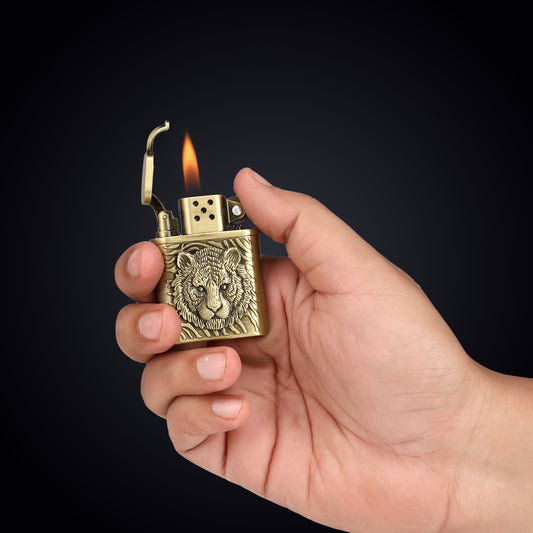 Tiger Eye Embossed Premium Refillable Cigarette Lighter – Perfect for Gifting | First Dot