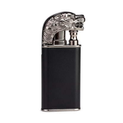 Premium refillable lighter with fierce tiger head engraving – ideal for collectors