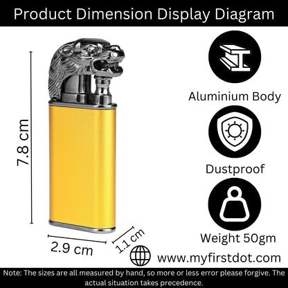 First Dot Double Flame Luxury Windproof Lighter Gift for Men - Pocket Lighter