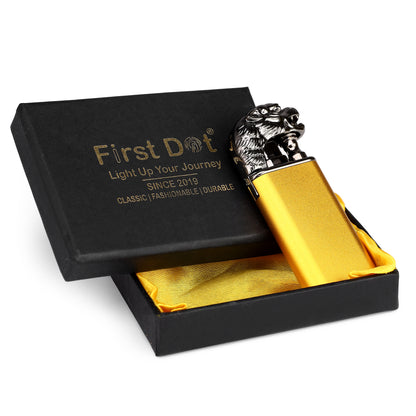 First Dot Double Flame Luxury Windproof Lighter Gift for Men - Pocket Lighter
