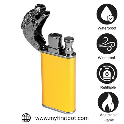 First Dot Double Flame Luxury Windproof Lighter Gift for Men - Pocket Lighter