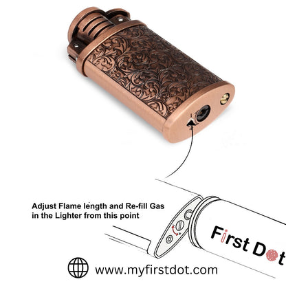 Vintage Grinding Wheel Premium Refillable Cigarette Lighter – Perfect for Gifting | First Dot
